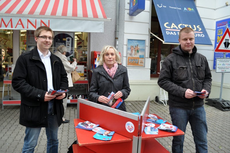 SPD Stadtfeld startet in den Straßenwahlkampf zur Kommunal- und Europawahl 2014